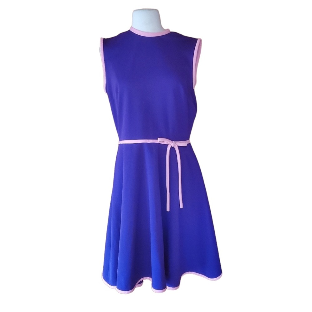 Vintage Purple & Pink Trim Dress‎